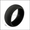 Band Rings Jewelry Wholesale Sile Wedding Women Men Hypoallergenic O-Ring Comfortable Lightweigh Ring For Couple Fashion Design In Drop Deli