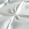 2021新洗浄アイスシルクヌード寝室寝具セットファミリーホテルゲストハウスソリッドカラーサテン羽毛布団カバーピローケースツーピーススリーピースセット