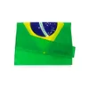 Brasilien Natinal Flag Retail Direct Factory Hela 3x5fts 90x150cm Polyester Banner inomhus utomhusanvändning Canvas Head With Metal G261s