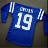 Custom 009 Youth Women Vintage Johnny Unitas MIT 1970 3/4 Sleeve Football Jersey Dimensione S-4xl o Custom qualsiasi nome o Nome Jersey