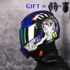 Caschi da moto Regali gratuiti Casco a doppia lente per adulti Super Cool Full Face Warm Winter Moto Moto Scooter Casque da donna