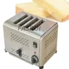 Roestvrij staal elektrische broodrooster huishoudelijke automatische brood bakmachine ontbijt machine toast sandwich oven 6 plakjes
