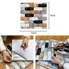 Wall Stickers 10Pcs 3D Marble Pattern Sticker PVC Waterproof SelfAdhesive Paper 30x30cm Brick Grain Bathroom Decor2072153