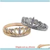 Bracelets Jewelry Fashion Inses Designer de luxo Beautiful Diamond Crystal Clete Crown Vintage Brangelet para entrega de gotas de mulher 20