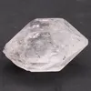 Natuurlijke witte Crystal Original Steen Dubbelpunt Kolom Ornament Flash Diamond Divination Meditatie Zuivering Degaussering Energie