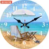 Orologi da parete Meistar 2021 Summer Vintage Beach Silent Breve Soggiorno ufficio Decorazione per la casa Art Grande Duvar Saati