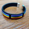 Men Pride Fashion Rainbow Choker Bracciale LGBT Women Gay Lesbian Gift Collare in nastro intrecciato Accessori punk