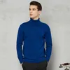 Hommes pulls pull De Hombre automne hiver chaud col roulé couleur unie décontracté tricot pulls 2021 Ropa