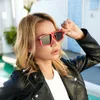 Новые солнцезащитные очки для женщин, модные мотоциклетные очки, большая оправа, цельные линзы, красные полые матовые черные солнцезащитные очки, подходящие для всей молодежи