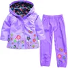 Girl Baby Kid Waterproof Raincoat Hooded Coat Jacket Outwear Hoodies Children Clothes Windbreaker Set Clothing Sets