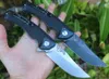 Special Offer Flipper Folding Knife D2 Stone Wash Blade Black G10 + Stainless Steel Handle Ball Bearing Fast Open EDC Pocket Knives