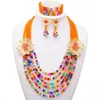 Ohrringe Halskette Yulaili Delicate Charming Mehrfarbiges Armband Für Frauen Nigerianischen Hochzeit Afrikanische Perlen Schmuck Sets Großhandel