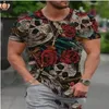 T-shirt casual da uomo a manica corta da uomo Street Style Stampa traspirante T-shirt da bambino Top sportivi colorati Boy Hiphop manica corta