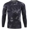 Quick Drying Long Sleeve T-shirt Men Autumn Outdoor Bike Running Fitness Mountaineering Bicycle Round Neck Camouflage T Shirts 220312