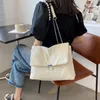 Sacs à main Vintage, sac à bandoulière en toile Denim pour femmes, grande capacité de marque avec chaîne, porte-monnaie en fil