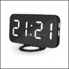 Other Clocks & Accessories Home Decor Garden Led Digital Alarm Clock Usb Mobile Phone Charging Mirror Electronic Sn Function Time Table Desk