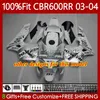 OEM BODY FÖR HONDA CBR 600RR 600F5 600CC 03-04 karosseri 71NO.104 CBR 600 RR F5 CC CBR600RR 03 04 CBR600F5 CBR-600 CBR600 RR 2003 2004 Injektionsformmassa Fairings Orange Glossy