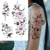 Impermeabile tatuaggi temporanei adesivi tatuaggio adesivi per le donne ragazze braccio manica finta tatoo fiore serpente rosa rose nere morte mangiatori scuri mark mamba peonia tatuai body art