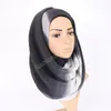 Ombre Critchle Hijabゴールドスカーフショールスカーフスカーフフリッジコットンパシュミーナラップストレッチシーヘッドバンドスカーフ