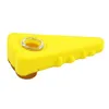 Pizza shapes silicone smoking pipe Yellow tabacco pipes cartoon silcone pipe water bong