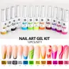 Calidad OEM logo 12 colores Juego de pintura en gel para uñas Kit de larga duración Fácil pintura UV Gel Art Gel Kit de esmalte de uñas