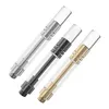 510 Kalın Yağ Atomizer .5ml 1ml Tabanca Siyah Buharlaştırıcı Kartuşlar 4*Emme Delikleri Cam Ağızlık Tankı