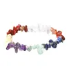 Link Chain Irregular Natural Stone Charm With Elastic Rope Gift For Women Handmade Stretch 7 Chakra Crystal Chip Bracelet Gravel Fawn22