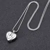 Silver heart-shaped foot pattern cremation souvenir pendant necklace, ashes urn jewelry, cremation funeral souvenir