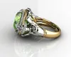Anéis de cluster 14k amarelo ouro natural esmeralda anel de pedras preciosas para mulheres finas anillos de anel bijoux femme jóias bizuteria jade