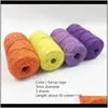 Yarn 17 Colors M Color Natural Jute Three Strands Of Thin Twine Rope Handmade Diy Material Winding 45 Meters1 3Jish Urtge