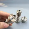 Universal Titanium Nail Joint 6 i 1 Domeless Bag Suit Male and Female Grade 2 GR2 Oil Rig Nails With Quartz Bowl for Glass Bong Hookah