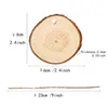 Party levererar julprydnader trä diy små trä skivor cirklar målning rund tallskivor w / hål n jutes sn2475