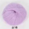 1pc 25g / bal hand breien dunne mohair garen super zachte pluche fijne wol haak garen villi mollige delicate glad gebreide garen draad Y211129