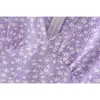 V-образным вырезом фиолетовый цветочный хараджуку сладкое шикарное женское платье освежающие милые праздничные женские платья 210507