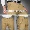 Plus Size 29-46 Business Heren Lente Zomer Casual Merk Khaki Straight Pant Herfst Man Katoenen Broek Zwart Lange Broek 210714