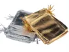 100 Pçs / lote Cor Dourada Jóias Embalagem Exibição Bolsas Bolsas Para Mulheres DIY Moda Presente Artesanato W382209
