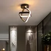 廊下の通路用の導かれた天井ランプランプランプ廊下のバルコニーの家の装飾照明のモダンなシャンデリアブラックスクエアモダンなシャンデリア