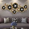 Luz luxo fundo de metal criativo pingente sala de estar sofá tridimensional decoração de parede de ferro forjado 210414