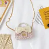 Korean Style Girls Mini Purses 2021 Cute Pearl Crossbody Bags for Kids Small Coin Pouch toddler Party Hand Bags Girl Wallet