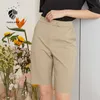 FANSILANEN Knee length black casual pants Women streetwear white high waist suit Female fringe elegant trousers 210607