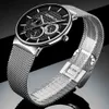 Relogio Masculino Crrju Mens Klockor Top Märke Luxury Ultra-Thin Wrist Watch Fashion Chronograph Sport Watch Reloj Hombre 210517