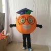 Costume della mascotte arancione di Halloween di alta qualità personalizza il personaggio del tema del cartone animato Anime Formato adulto Festa di carnevale di Natale Vestito operato