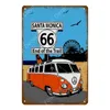 Travel City Hawaii Cuba India Beach Metal Plate автобусная автобусная автомобиль Campervan Vintage Tin Signs Паб Бар гараж на дом