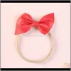 Baby, Kids & Maternity4/6Pcs Cute Leather Bow Nylon Headband Super Soft Elastic Stretch Hairbands For Kid Tiny Hair Bows Baby Girls Aessorie