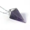 Colliers pendants reiki chakra pyramide pendulum gemme de pierre naturel collier européen bijoux hexagone hexagone pilier cristal amulet9687914