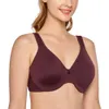 Women's Smooth Full Figure Large Busts Underwire Embroidery Seamless Minimizer Bra Plus Size 210623