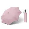 크리 에이 티브 곡선 자동 우산 남자 밤 조명 맑은 우산 비 여성 태양 UV 파라솔 8K windproof paraguas