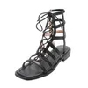 MORAZORA Große Größe 34–43 Damen-Sandalen, modisch, zum Schnüren, Damen-Freizeitschuhe, bequem, flacher Absatz, klassische Sandalen, weiß, Aprikose, 210506