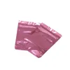 100 pcs/lot multi-tailles rose fermeture éclair emballage sacs debout Mylar feuille fermeture éclair joint pochettes