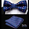 Bow Ties Silk Men Tie Set Polyester Jacquard geweven stropdas Bowtie Pak Vintage Red Blue voor bruidegom Business Wedding Party Donn22